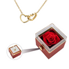 ROTATING ETERNITY ROSE BOX - W/ ENGRAVED NECKLACE