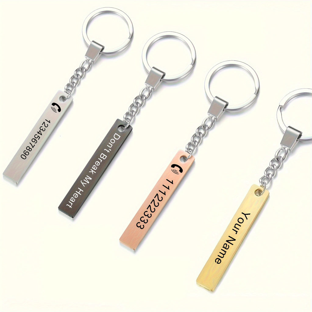 Personalized Stainless Steel Keychain