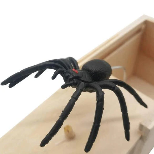 Wooden Prank Scare Toy Box Spider Box