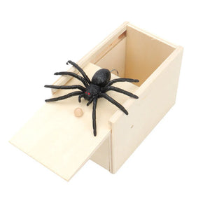 Wooden Prank Scare Toy Box Spider Box