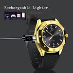 Mens Cigarette Lighter Watch Creative Flameless USB Charging