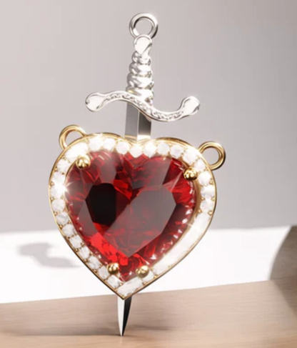 Crimson Heart & Dagger Necklace ❤️🗡️