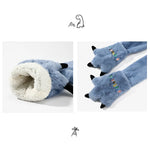 Children's Winter Hat Cartoon Dinosaur Plush Scarf Hat