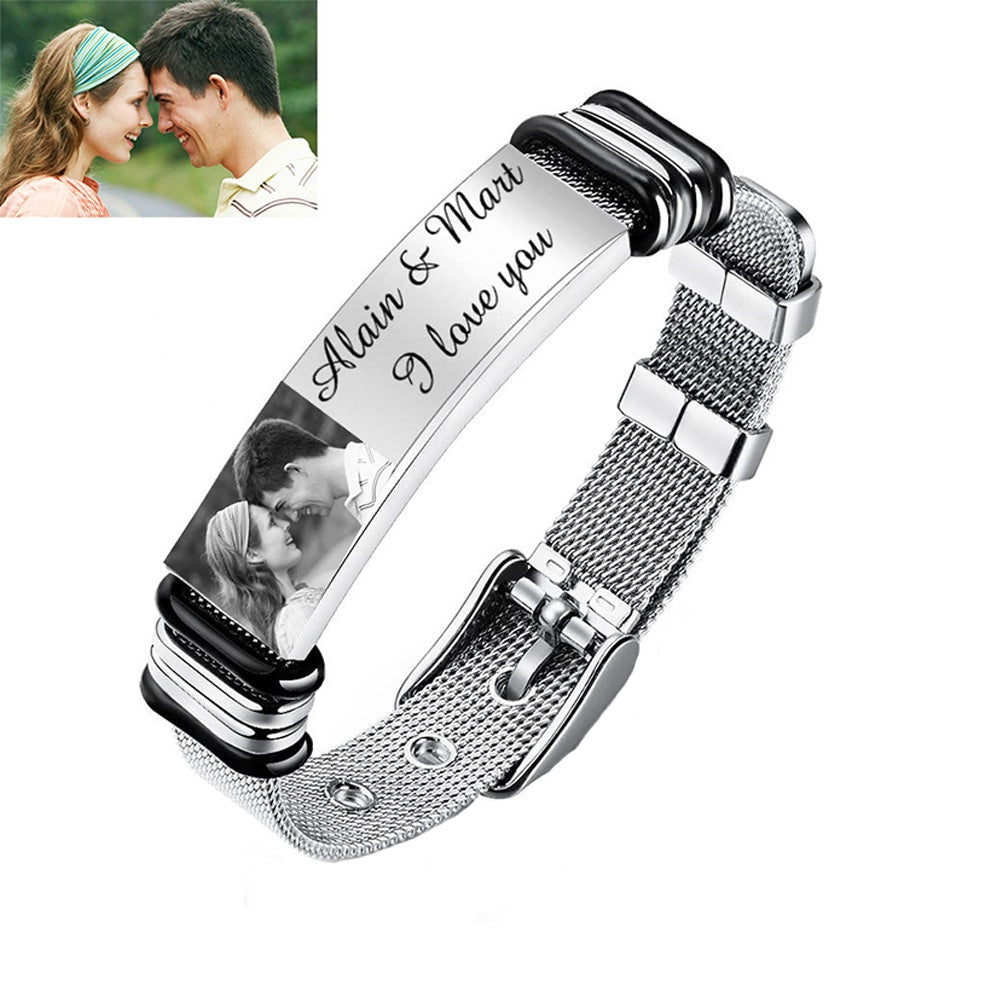 Personalized photo bracelet