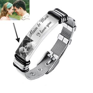 Custom Photo Bracelet for Men Women