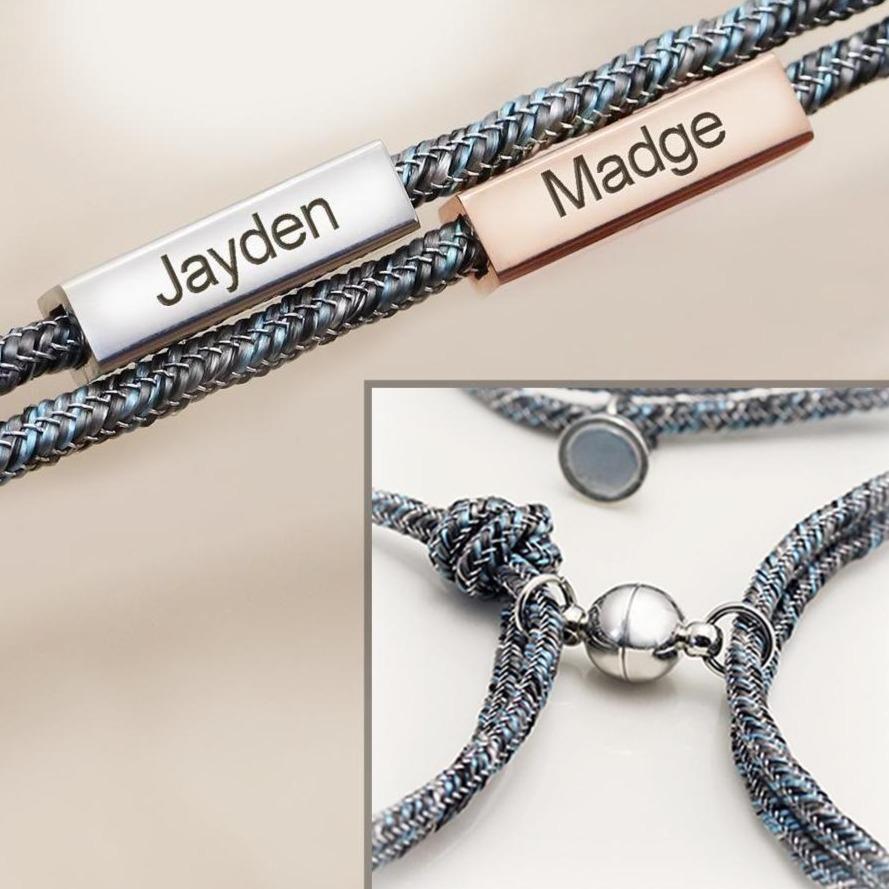 COUPLES ENGRAVED BRACELET SET