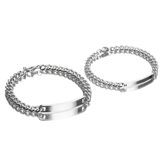 Engraved Couple Bracelets