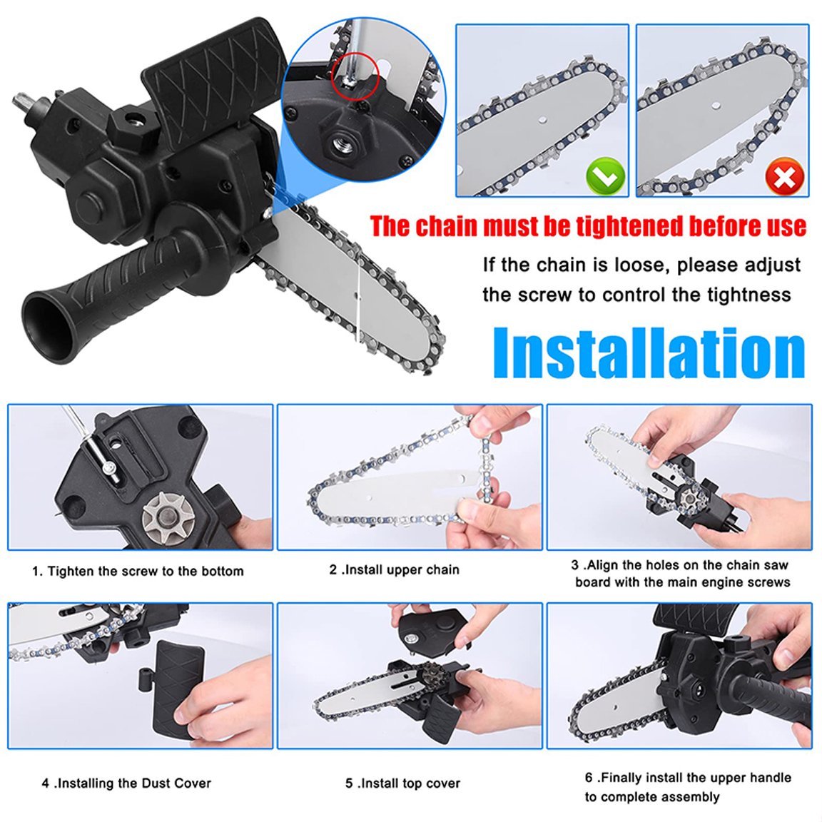 Chainsaw Drill Attachment