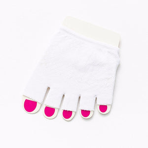 Women Socks Sponge Silicone Anti-slip Lining Open Toe Heelless Liner Sock Invisible Forefoot Cushion