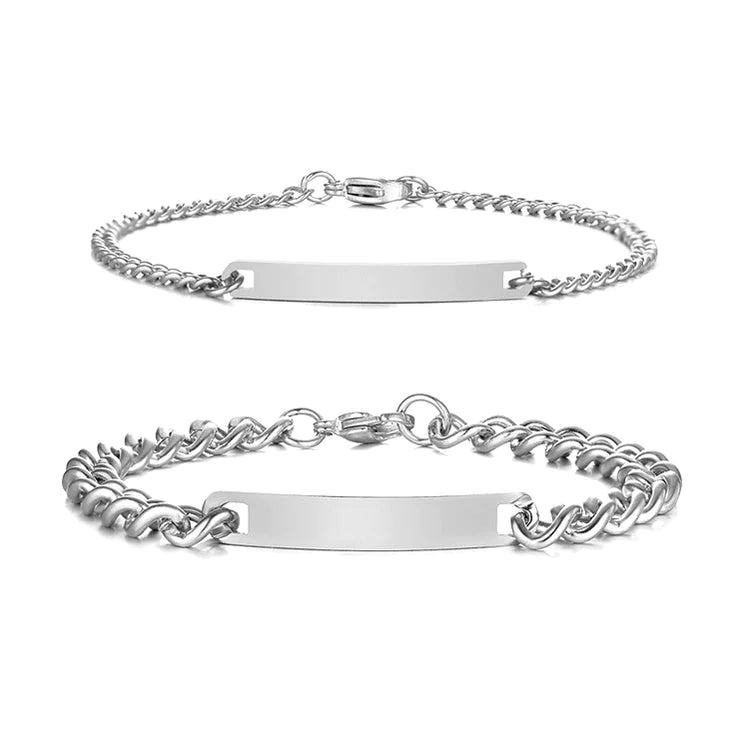 Engraved Couple Bracelets