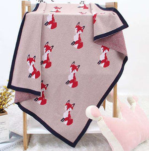 Baby Blankets Autumn Baby Toddler FOX Bedding Newborn Knitted Crawling Blanket Baby Bed Newborn Wrap Blanket Wrap Soft Blankets