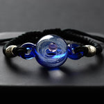 Universe Planets Glass Bead Bangles Bracelets Galaxy Fashion Jewelry