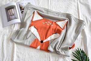 Baby Blankets Autumn Baby Toddler FOX Bedding Newborn Knitted Crawling Blanket Baby Bed Newborn Wrap Blanket Wrap Soft Blankets