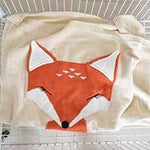 Baby Blankets Autumn Baby Toddler FOX Bedding Newborn Knitted Crawling Blanket Baby Bed Newborn Wrap Blanket Wrap Soft Blankets