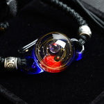 Universe Planets Glass Bead Bangles Bracelets Galaxy Fashion Jewelry