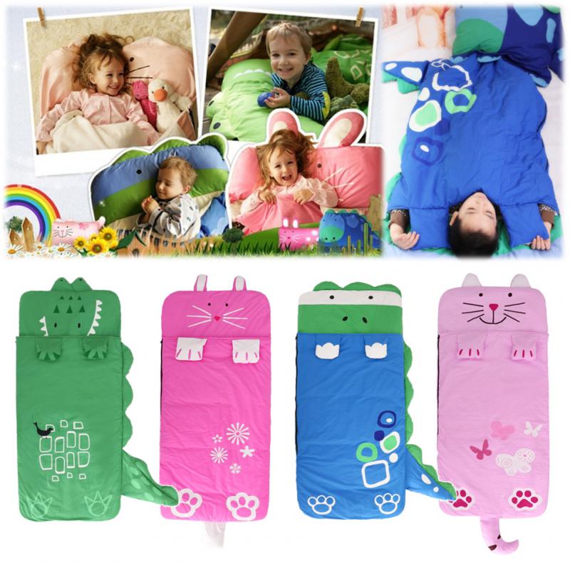 Kids Cartoon Bed Wrap Soft Warm Sleeping Bag Wrap Cuddle Snuggle Blanket