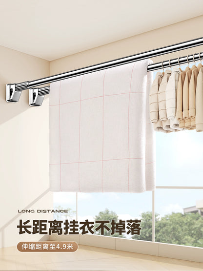 Versatile Telescopic Clothes Rod - Durable, Space-Saving Design