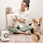 Pet Grooming Kit & Vacuum Suction with 5 Proven Grooming Tools for Dogs Cats or Other Animals