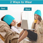 Form Fitting Gel Ice Headache Migraine Relief Hat Cold Compress Therapy Cap