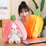 Carrot Rabbit Plush Toy Stuffed Soft Bunny