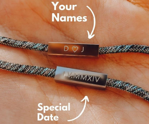 COUPLES ENGRAVED BRACELET SET