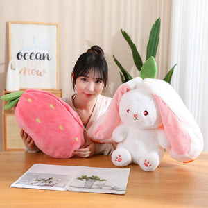 Carrot Rabbit Plush Toy Stuffed Soft Bunny