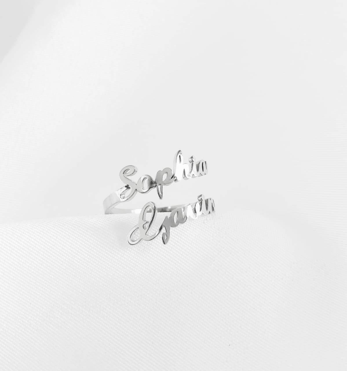 Personalized Double Name Ring - Itty Bittie