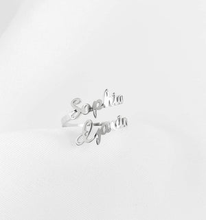 Personalized Double Name Ring - Itty Bittie