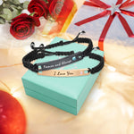 Personalized  Bracelets Engraved Inspirational Bracelets for Women Men Couples Braided Rope - amlion