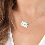 Personalized envelope necklace