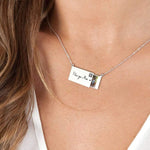 Personalized envelope necklace