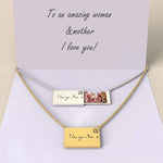 Personalized envelope necklace