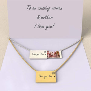 Personalized envelope necklace