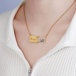 Personalized envelope necklace