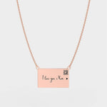 Personalized envelope necklace