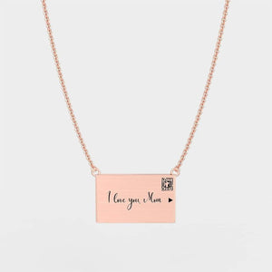 Personalized envelope necklace