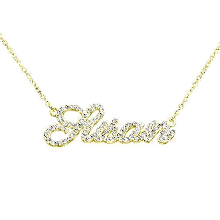 Christmas Gift Personalized Shiny Diamond Name Necklace Sparkling Necklace MelodyNecklace