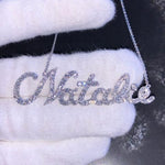 Christmas Gift Personalized Shiny Diamond Name Necklace Sparkling Necklace MelodyNecklace