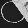 Name Necklace Pearl Chain