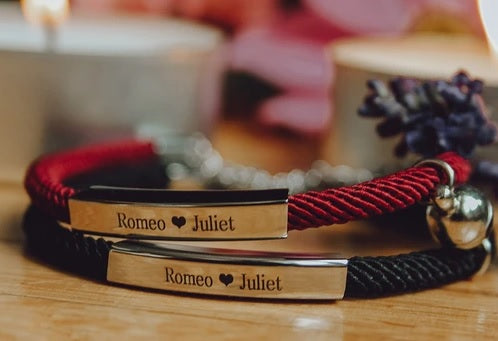 Personalized Couple Bracelets Plus Magnets