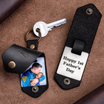 Personalized Photo Leather Keychain