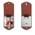 Personalized Leather Keychain With Picture and Calendar