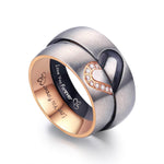 Matching Heart Promise Ring Couple Set