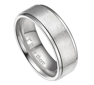 Engraved Promise Ring Titanium