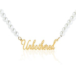 Name Necklace Pearl Chain