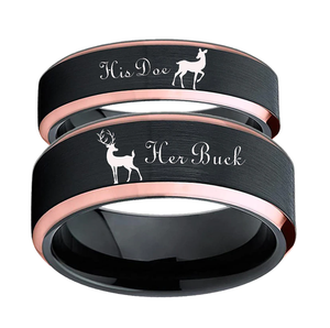 His Doe Her Buck Couples Ring