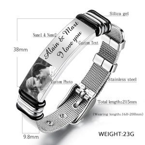 Personalized photo bracelet