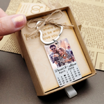 Custom Photo Calendar Keychain Best Anniversary Gift For Couple, Him/Her