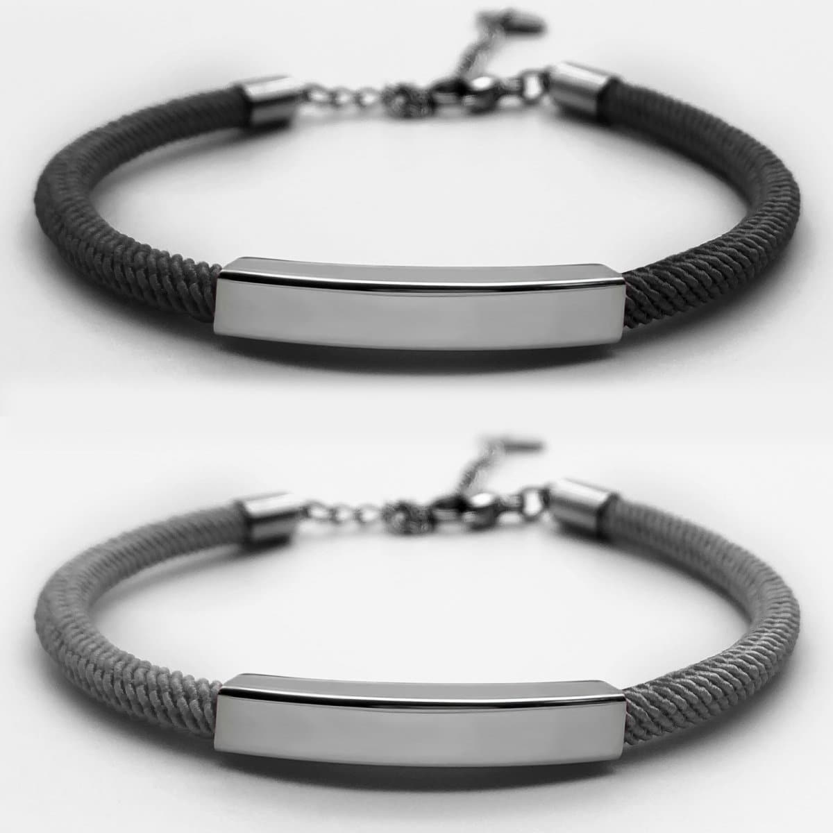 Personalized Couple Bracelets Plus Magnets - Bracelets - Black