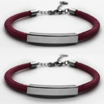 Personalized Couple Bracelets Plus Magnets - Bracelets - Red